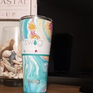 Swig Life Marble Blue/pink 32oz NEW Stainless Travel Tumbler